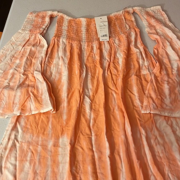 Orange Smocked Ruffled Blouse - Picture 2 of 5